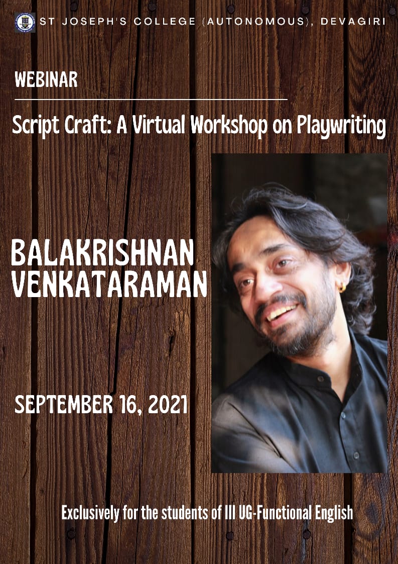 Script Craft: A virtual Workshop on Playwriting