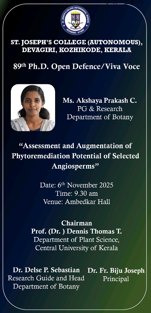 89th Ph.D Open Defence